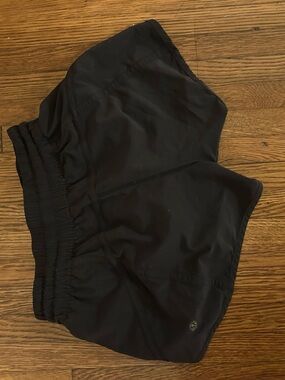 Black Lululemon Athletic Shorts with Elastic Waistband